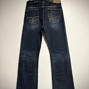 Guess Jeans Cliff Bootcut Distressed Blue denim jeans. 🔥